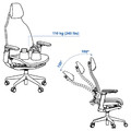 BÄSTBOLL Gaming chair, blue/Mjuk light grey