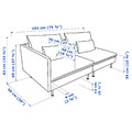 SÖDERHAMN 3-seat sofa, with open end/Fridtuna light beige