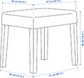 SAKARIAS Stool frame, black