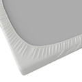 BRUKSVARA Fitted sheet, white, 140x200 cm