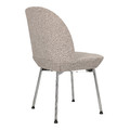 Upholstered Chair Cloe, light grey/chrome