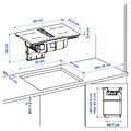 TÄCKNAN Ind hob/int extractor w recirc kit, IKEA 300/black