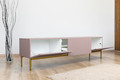 TV Cabinet Nicole 200 cm, antique pink, gold legs