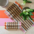 MÄVINN Table-runner, banana fibre/stripe pattern, 35x130 cm