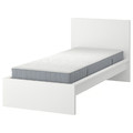 MALM Bed frame with mattress, white/Valevåg extra firm, 120x200 cm
