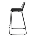 Bar Stool with Seat Pad Dill Low, black