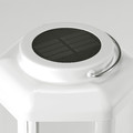 SOLVINDEN LED solar-powered table lamp, lantern/white, 28 cm