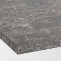 EKBACKEN Worktop, dark grey, marble effect laminate, 246x2.8 cm