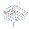 UPPDATERA Cutlery tray, light bamboo, 52x50 cm