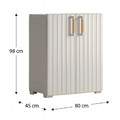 Keter Plastic Low Cabinet Groove, beige/light brown