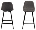 Bar Stool Wilma, grey/black