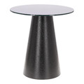 Coffee Table Soleilo 60cm, glass, round, black