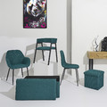 Folding Storage Pouffe Vels Atom, turquoise