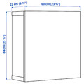 BESTÅ Shelf unit with door, white/Smeviken white, 60x22x64 cm