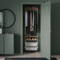 BOAXEL Wardrobe combination, white/oak, 62x40x201 cm