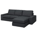 KIVIK 3-seat sofa with chaise longue, Tresund anthracite