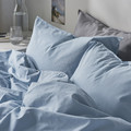 ÄNGSLILJA Duvet cover and 2 pillowcases, blue-grey, 200x200/50x60 cm
