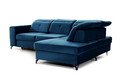 Corner Sofa-Bed Right Belavio L Dark Blue Monolith 77