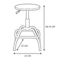 Bar Stool Rawe, natural/black