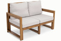 Outdoor 2-seat Sofa MALTA, brown/grey