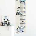 Wall Height Chart Height Measure 50-160cm | Construction Vehicles Blue