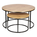 Set of 2 Coffee Tables Ruth, acacia wood