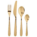 TILLAGD 24-piece cutlery set, brass-colour