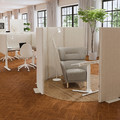 MITTZON Acoustic screen, floor standing, Gunnared beige, 90x157 cm