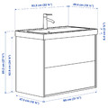 HAVBÄCK / ORRSJÖN Wash-stnd w drawers/wash-basin/tap, beige, 82x49x69 cm