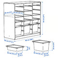 TROFAST Storage combination, room divider white/light orange bright green, 99x44x94 cm