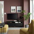BESTÅ TV bench with drawers, Lappviken black-brown, Lappviken/Stubbarp black-brown, 120x42x48 cm