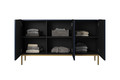 Three-Door Cabinet Nicole 150 cm, dark blue, gold legs