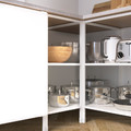 ENHET Corner kitchen, white, oak effect