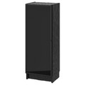 BILLY / HÖGBO Bookcase comb w glass doors, black oak effect/black, 40x30x106 cm