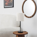 Table Metal Lamp with Boucle Shade