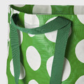 SÄCKKÄRRA Carrier bag, white/green, 18x45x45 cm/36 l