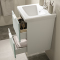 ENHET / TVÄLLEN Wash-stnd w drawers/wash-basin/tap, white/pale grey-green, 44x43x65 cm