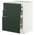 METOD / MAXIMERA Base cb 3 frnts/2 low/1 md/1 hi drw, white/Havstorp deep green, 60x60 cm