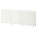 BESTÅ Storage combination with doors, white, Sutterviken/Kabbarp white, 180x42x74 cm