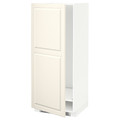 METOD High cabinet for fridge/freezer, white, Bodbyn off-white, 60x60x140 cm