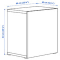 BESTÅ Wall-mounted cabinet combination, white/Hanviken white, 60x42x64 cm