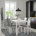 MELLTORP / KÄTTIL Table and 4 chairs, white/Knisa light grey, 125 cm