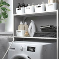 ENHET Frame w shelves for washing machine, white, 80x30x129 cm