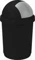 Curver Waste Bin Roll Bullet 50l, black/silver