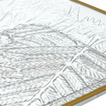 Tray Mirage 34cm, gold rim, plastic