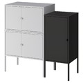 LIXHULT Cabinet combination, grey, anthracite, 95x35x92 cm