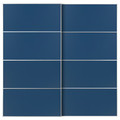 MEHAMN Pair of sliding doors, aluminium/double sided blue, 200x201 cm
