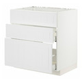 METOD / MAXIMERA Base cab f hob/int extractor w drw, white/Stensund white, 80x60 cm