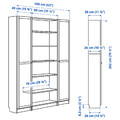 BILLY / OXBERG Bookcase combination w glass doors, white, 160x202 cm