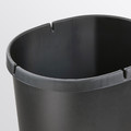 HÖLASS Bin with lid, black, 8 l